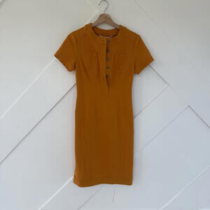 Diane von Furstenberg Vintage Mustard Orange Yellow 60's 70's Dress